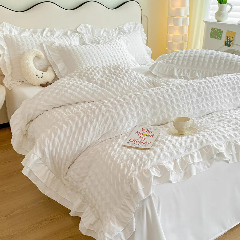 Princess Style Seersucker Bedding Set