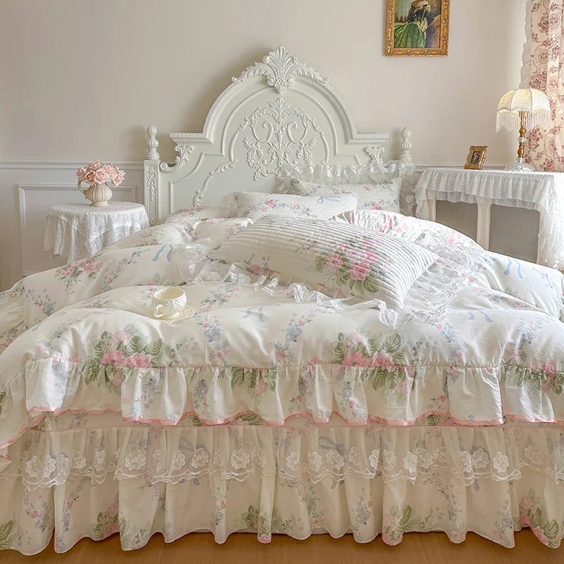 100% Cotton Floral Print Bedding Set