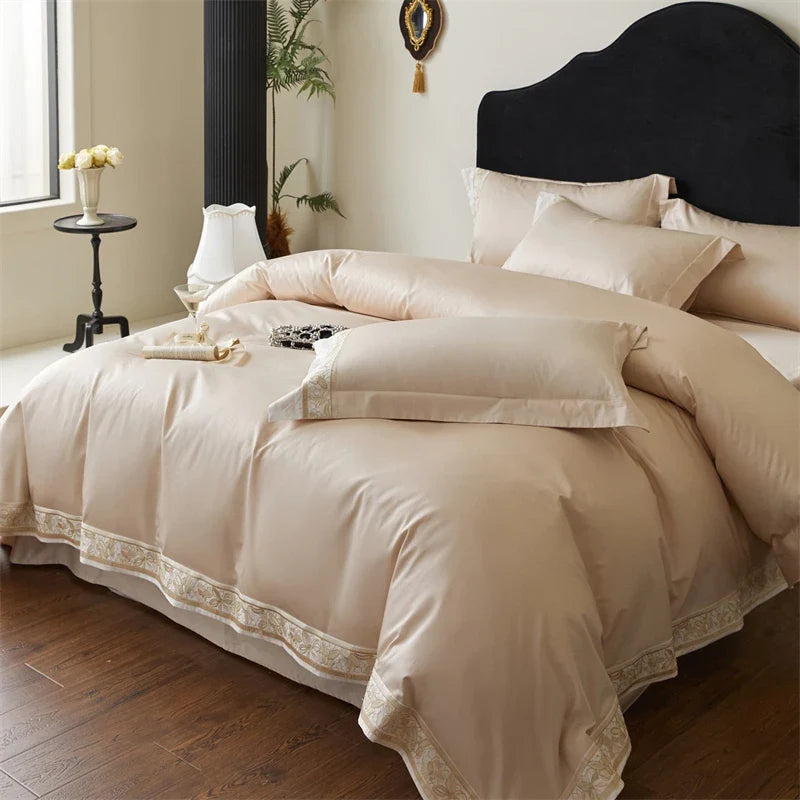 1000TC Egyptian Cotton Luxury Embroidery Border Bedding Set