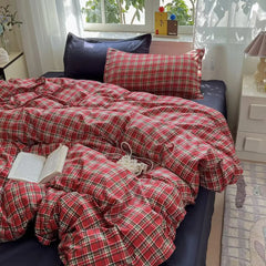 Checkboard Design Bedding Set