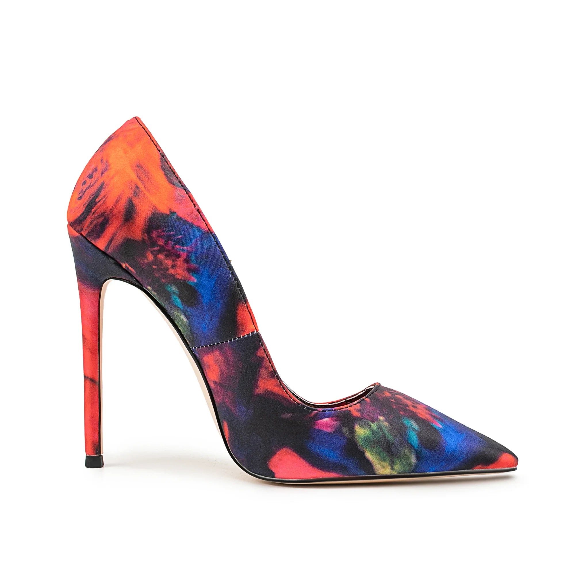 Colored cloth high-heeled Shoes