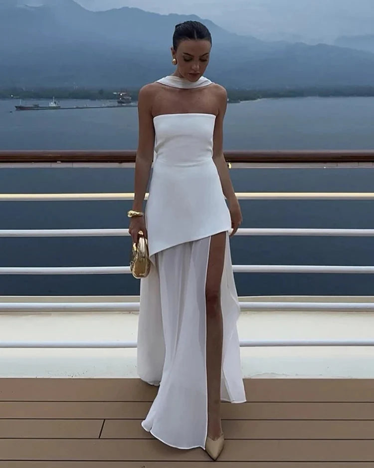 Melina Strapless Dress With Ribbon