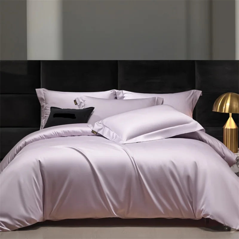 Hotel Grade Solid Color Luxury 1000TC Long Staple Cotton Soft Bedding Set