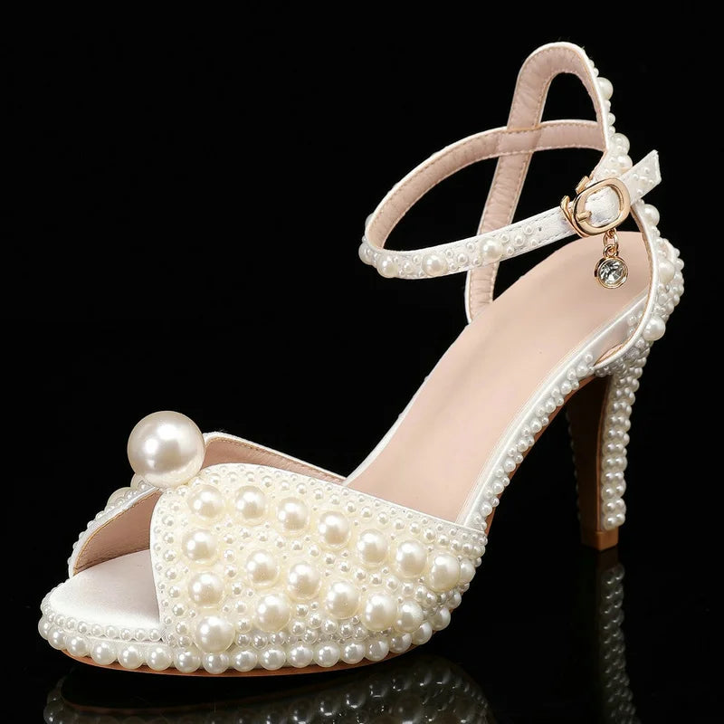 Handmade Pearl High Heels