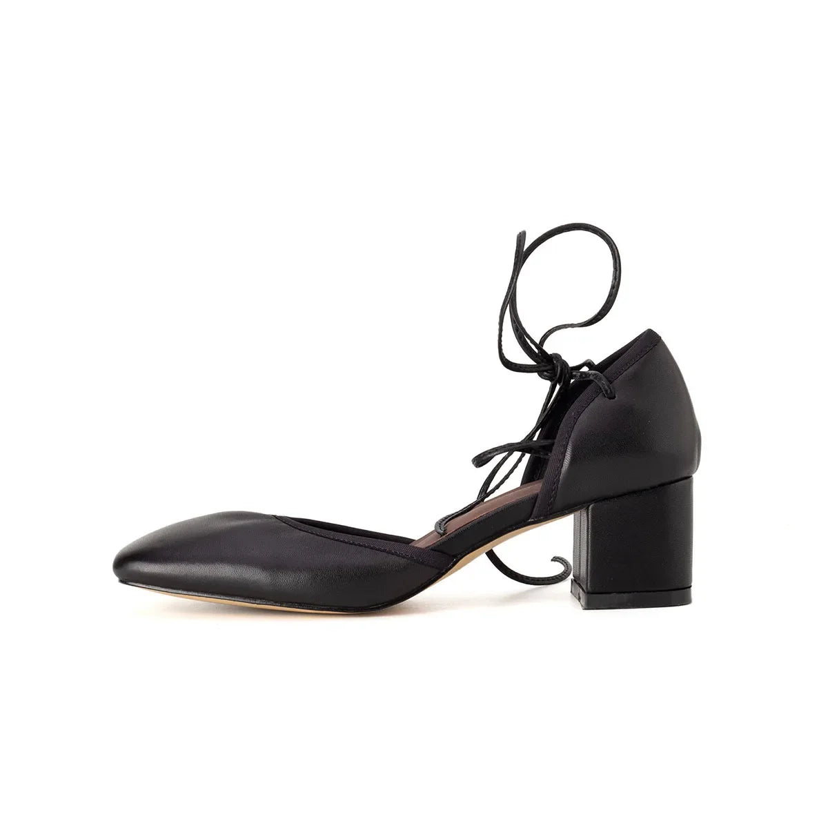 sheepskin Cross tied mary jane Shoes