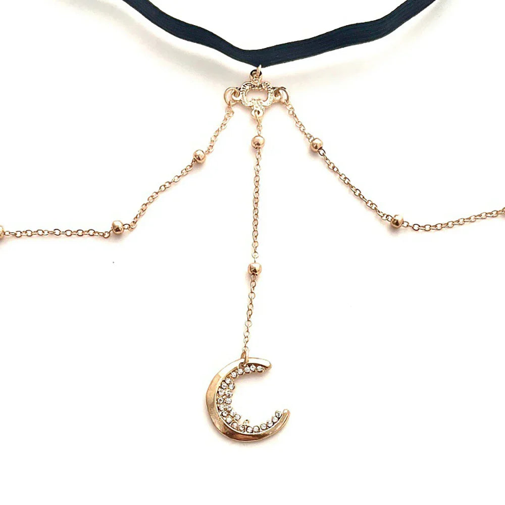 Moon Charm Adjustable Elegant Rhinestone Jewelry