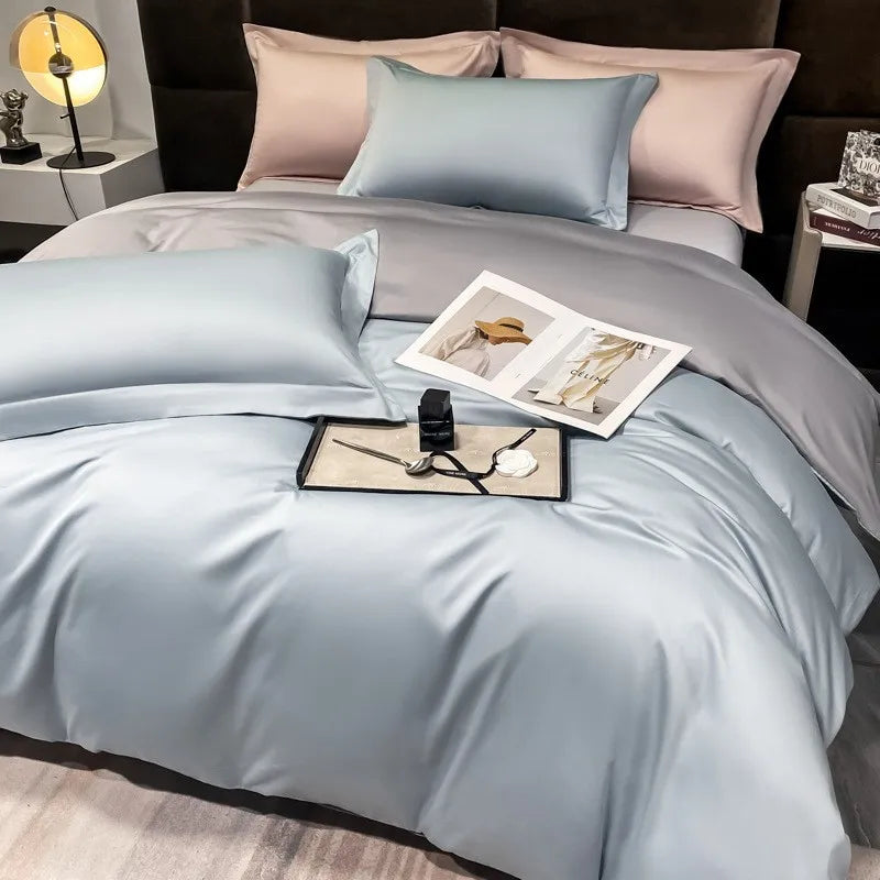 Grade A Long Staple Cotton Luxury High End 4 Piece Bedding Set