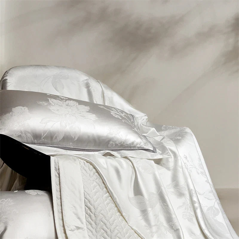 Luxury Satin Jacquard Lyocell Cotton Silky Soft Bedding Set