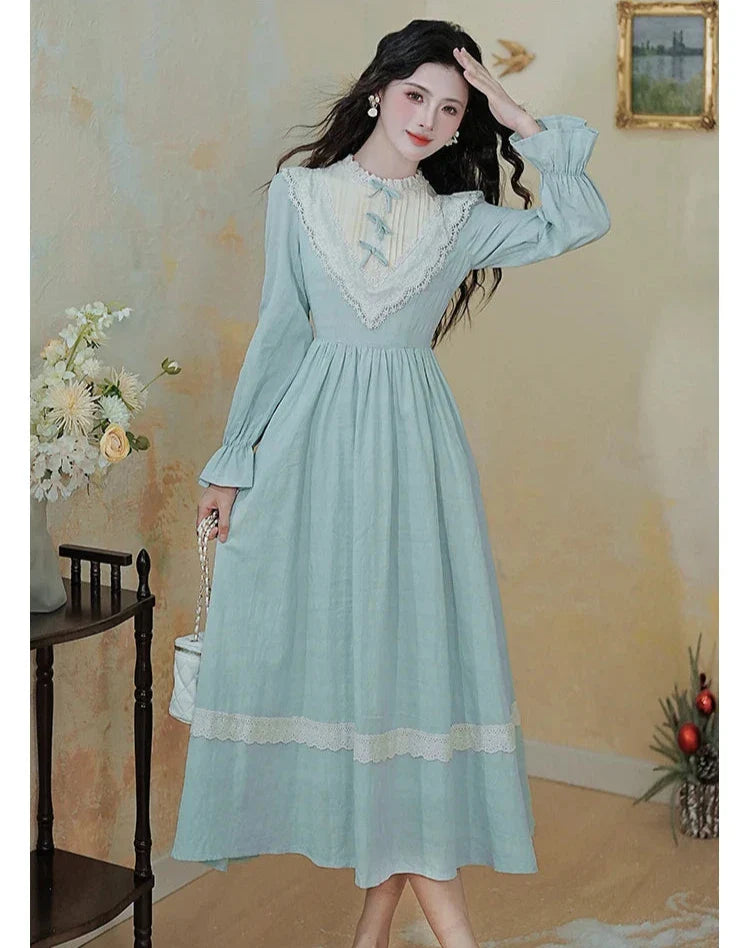Winter Belle Romantic Royalcore Victorian Vintage-Style Dress