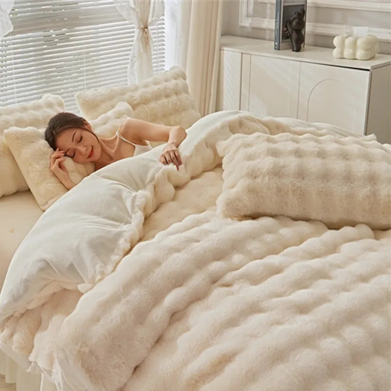 Winter Thick Warm 4pcs Bedding Set