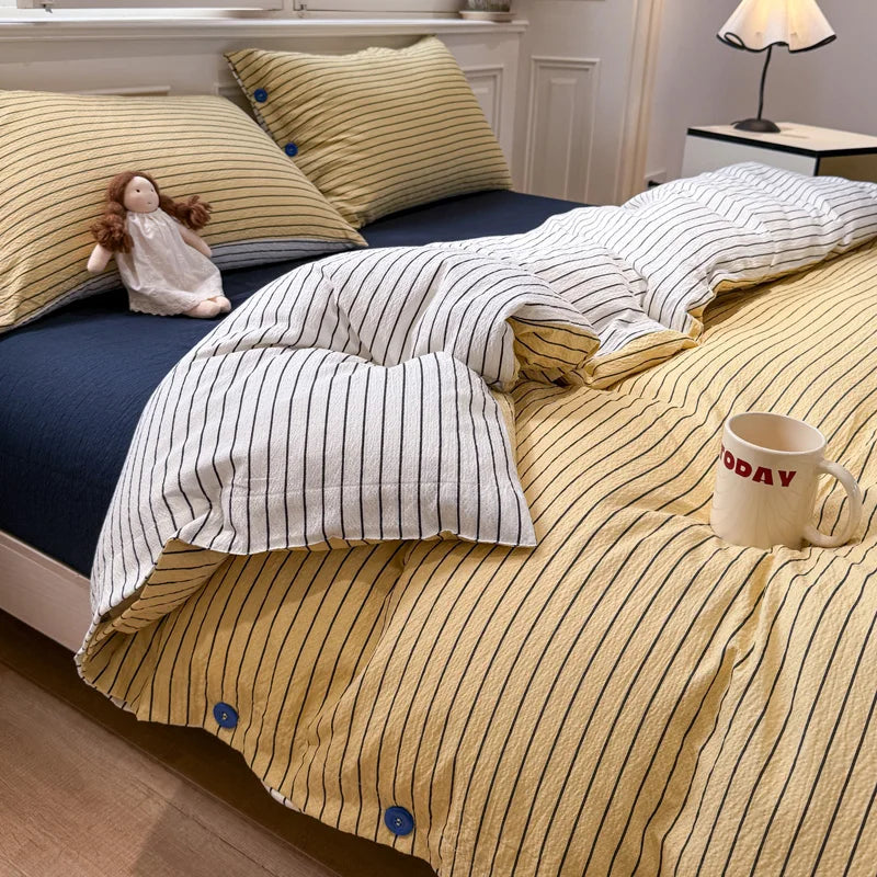 3/4Pcs Minimalist Style Bedding Set