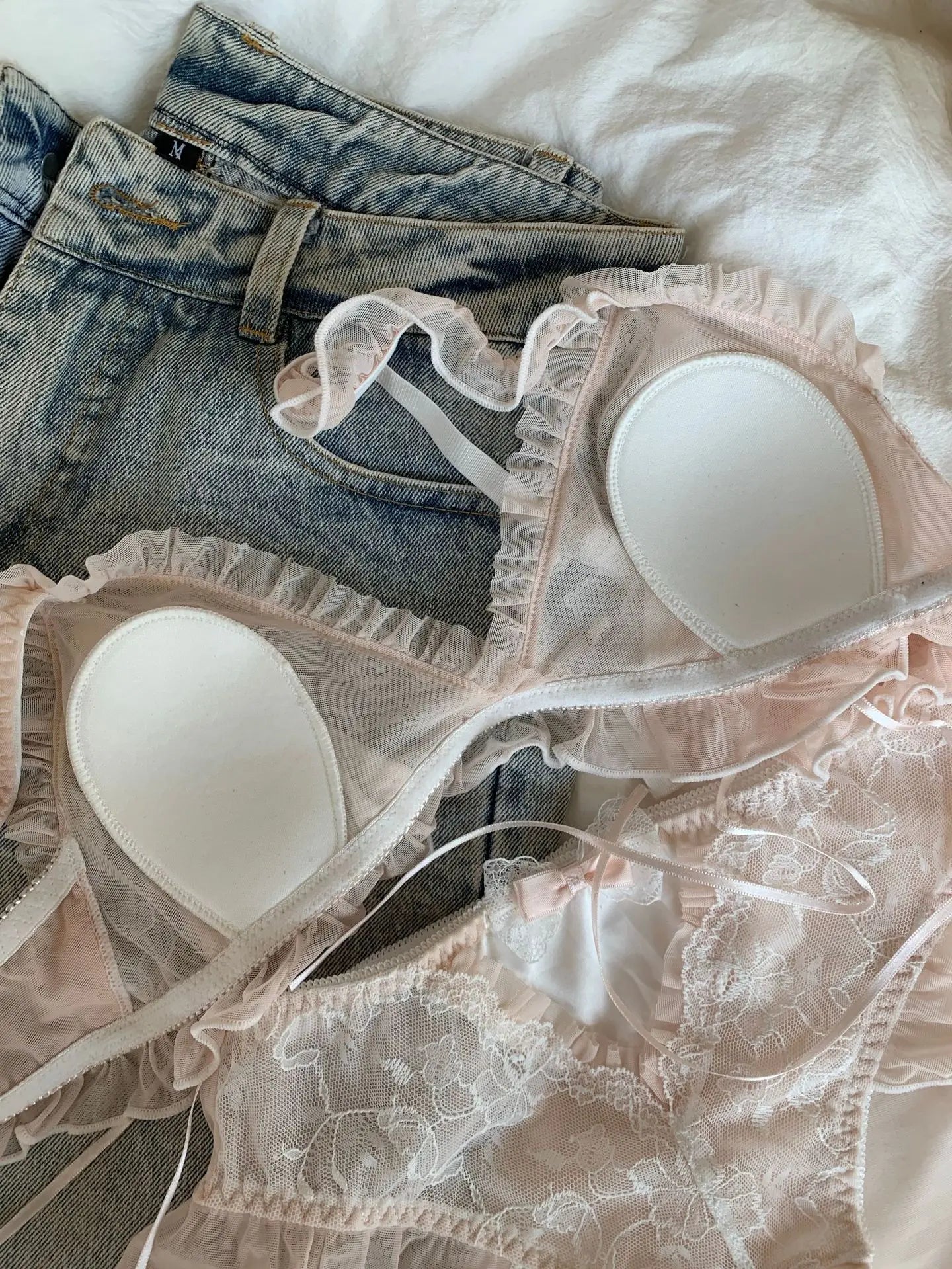 Coquette Dessous-Set aus Spitze, 2-teilig
