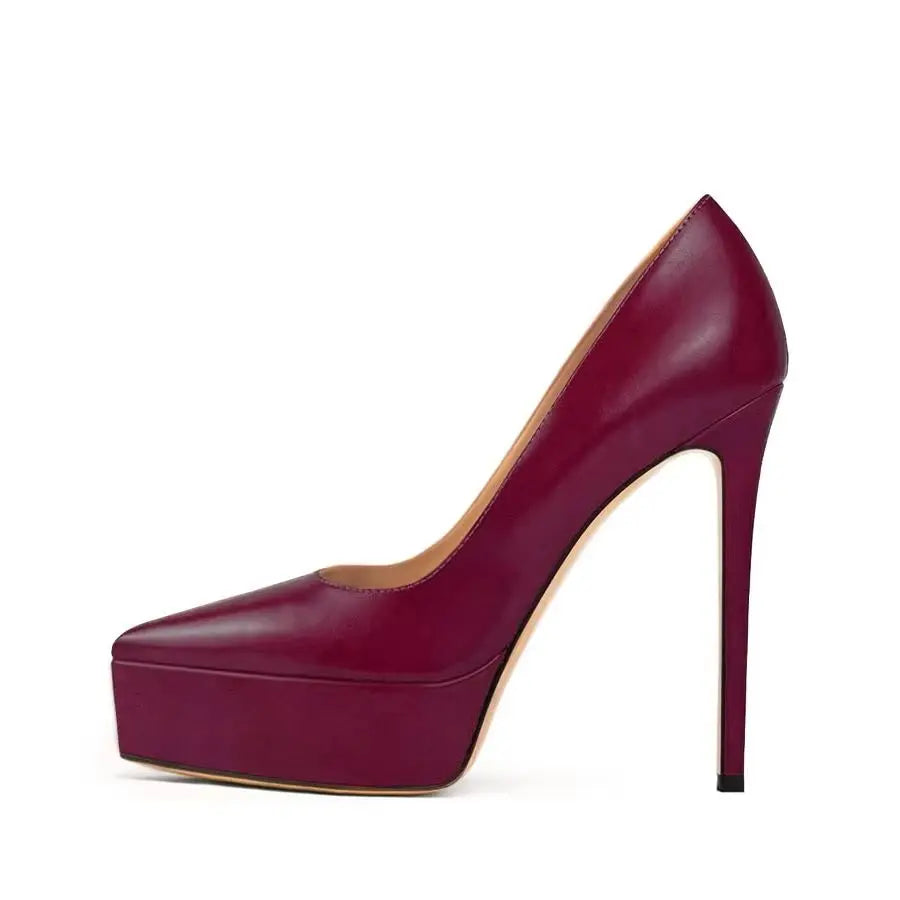 Brown PU Pumps