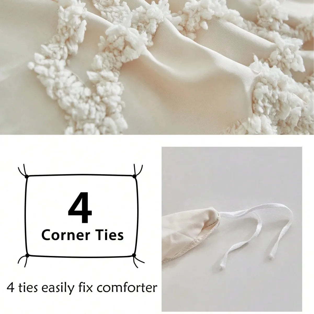 3D Rose Floral Tufted Duvet Cover Set High Quality Microfiber Comforter Cover Soft King Queen Size Quilt Cover and Pillowcases