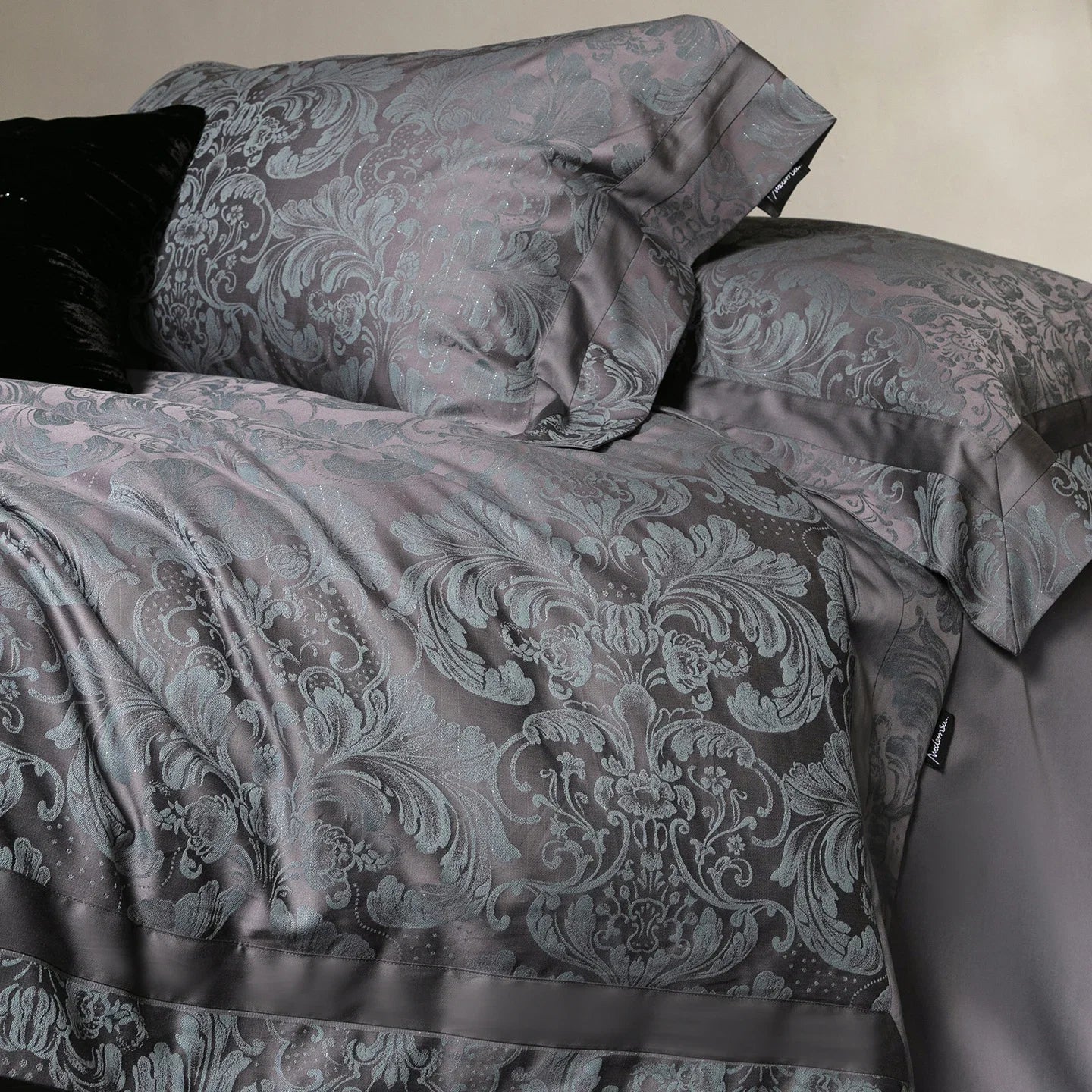 European Style Luxury Lyocell Cotton Jacquard Bedding Set, Soft Silky Duvet Cover Set, Pillowcases, Bed Sheet/Fitted Sheet, 4Pcs