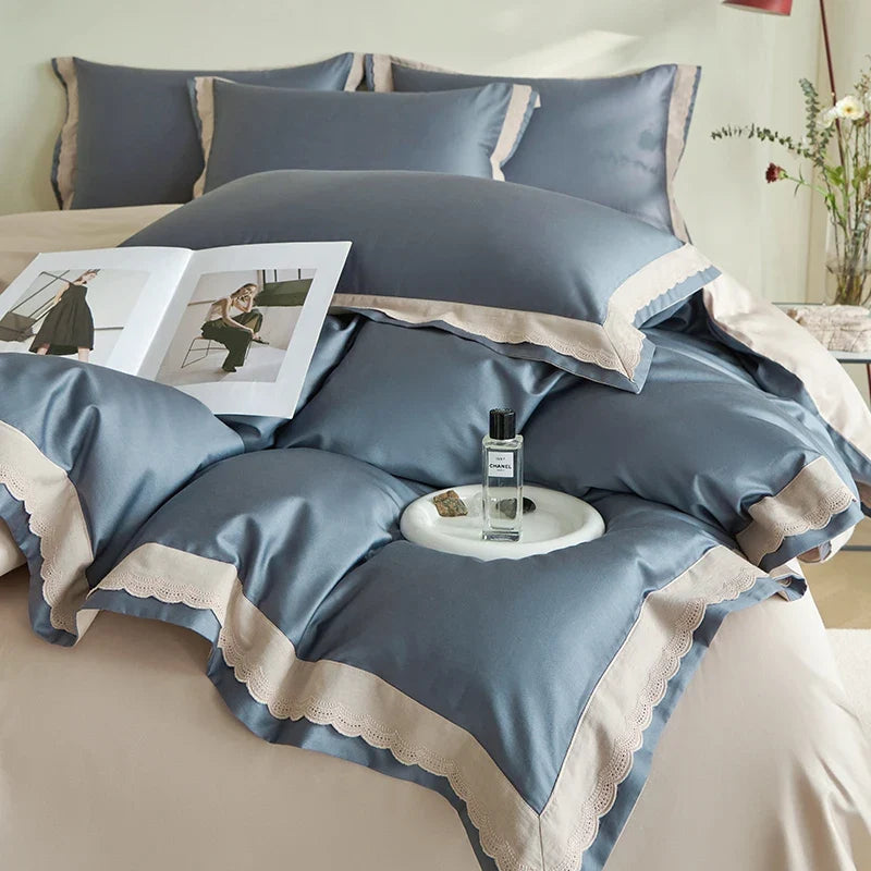 Premium 600TC Egyptian Cotton Solid Color Hotel Style Bedding Set