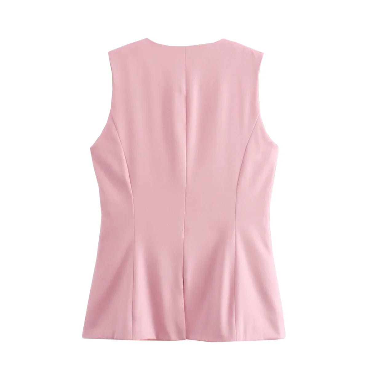 So Dramatic Button Up Vest Top