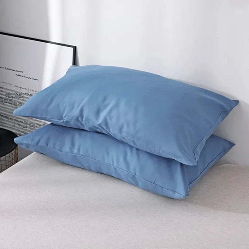 Nordic Solid Color Brushed Duvet Cover 220x240 Single Double Bed Microfiber Bedding Set