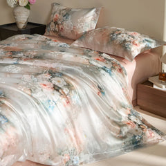 American Vintage Flowers Jacquard Brocade Silky Cotton Luxury Bedding Set