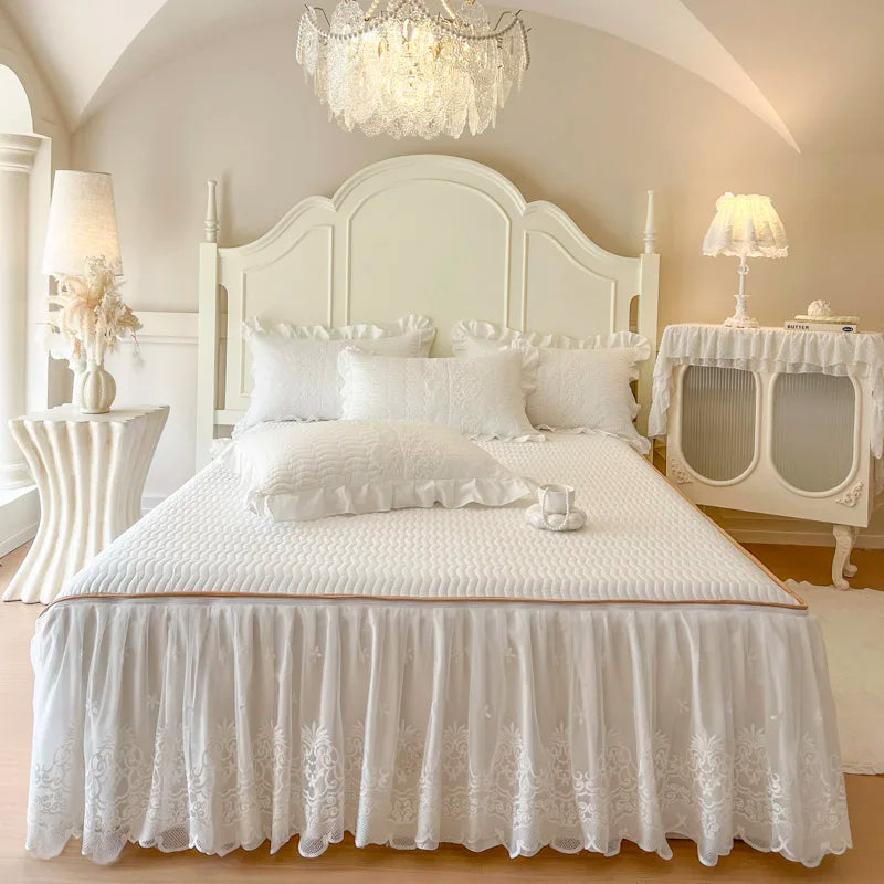 4/6Pcs Princess Wedding Bedding Set