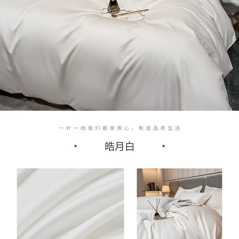 Grade A Long Staple Cotton Luxury High End 4 Piece Bedding Set