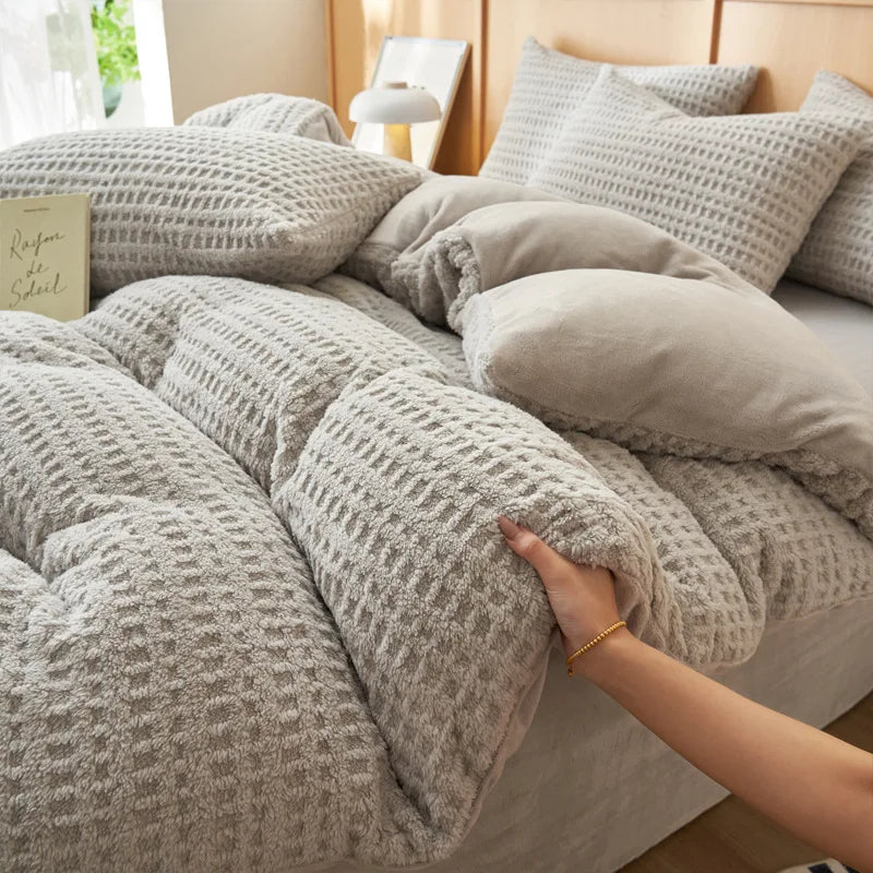 Luxury Warm Plush 4pcs Bedding Set