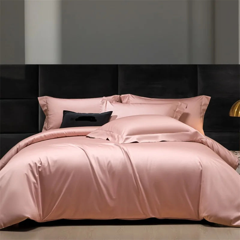 Hotel Grade Solid Color Luxury 1000TC Long Staple Cotton Soft Bedding Set