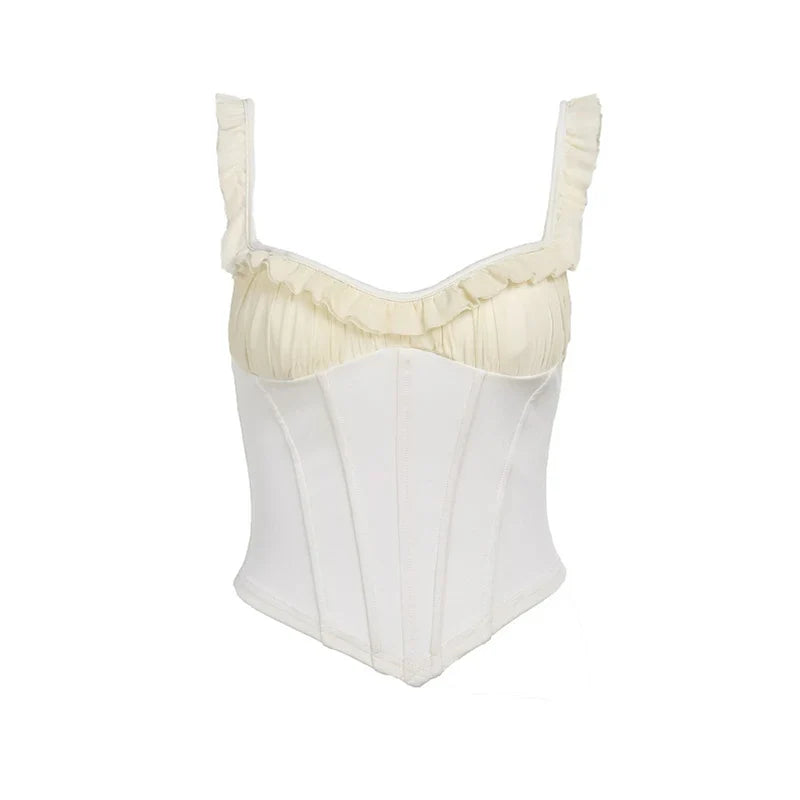 Colette Ruffle Lace Coquette Top