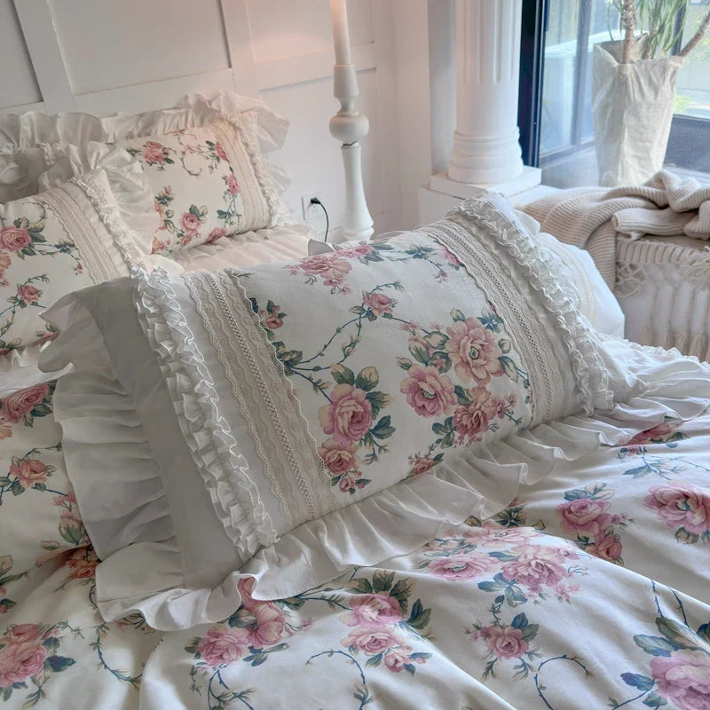 100% Cotton Rose Floral Bedding Set