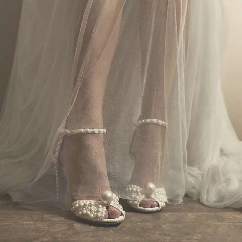 Handmade Pearl High Heels