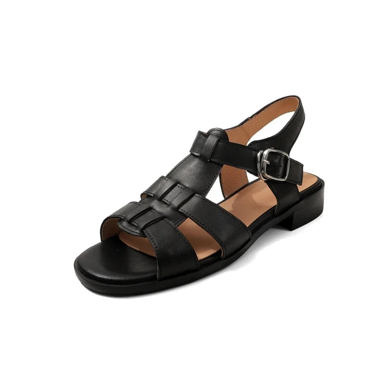 cowhide low Heel