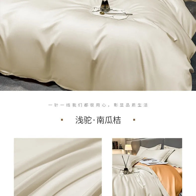 Grade A Long Staple Cotton Luxury High End 4 Piece Bedding Set