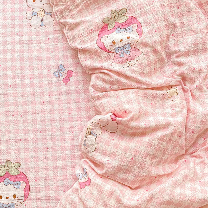 3pc Pink Flower Printed Duvet Cover Sets Floral Style High Quality Soft Bedding Queen Size Duvets Cover with Pillowcase
