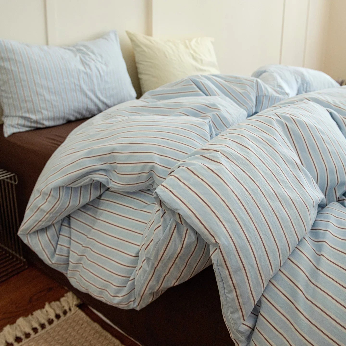 1Pcs Stripe Print Duvet Cover Twin Queen King Quilt Cover Korean Four Seasons Full Queen Adult Kids Dormitory Comforter Cover