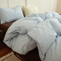 1Pcs Stripe Print Duvet Cover Twin Queen King Quilt Cover Korean Four Seasons Full Queen Adult Kids Dormitory Comforter Cover
