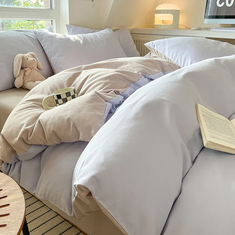 300TC 100% Cotton Sheet Set Full Size Home Bedding Set