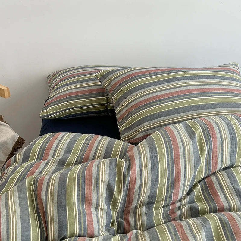 Japanese Retro Stripe Bedding Sets