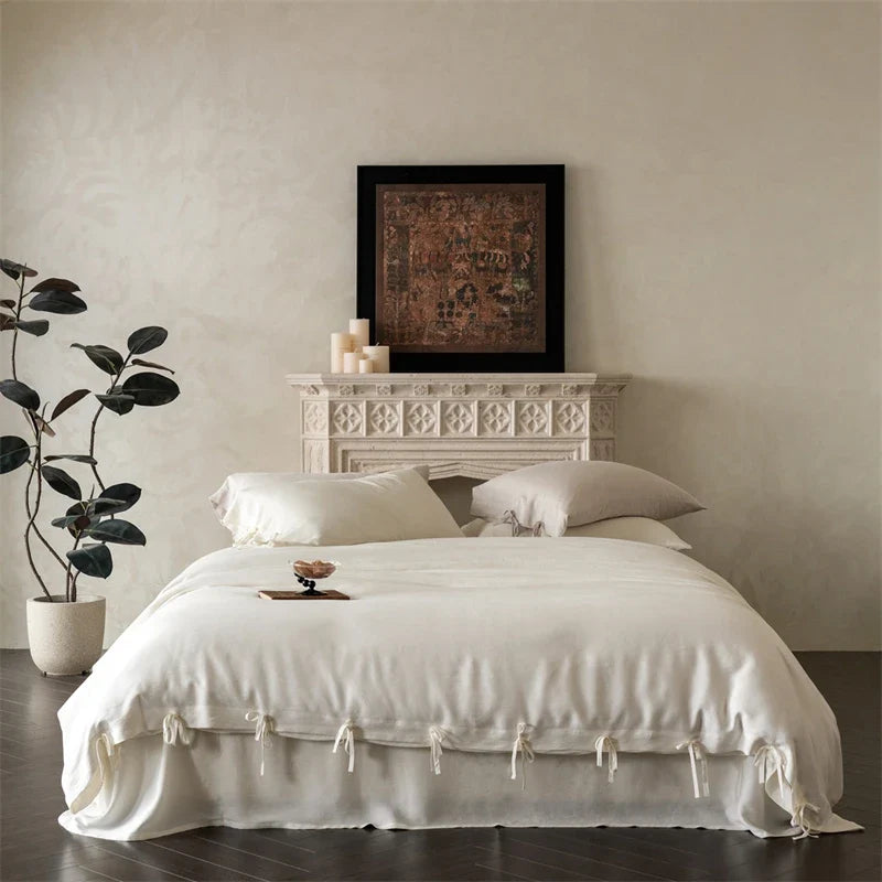 Vintage French Style Sandwashed Lyocell Bedding Set