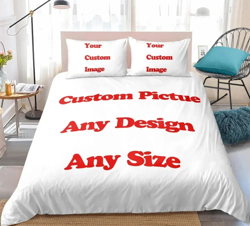 Custom Made Color Duvet Cover Set 3D High-definition Digital Printing with Pillowcase Bedding Quilt Cover No Bed Sheet