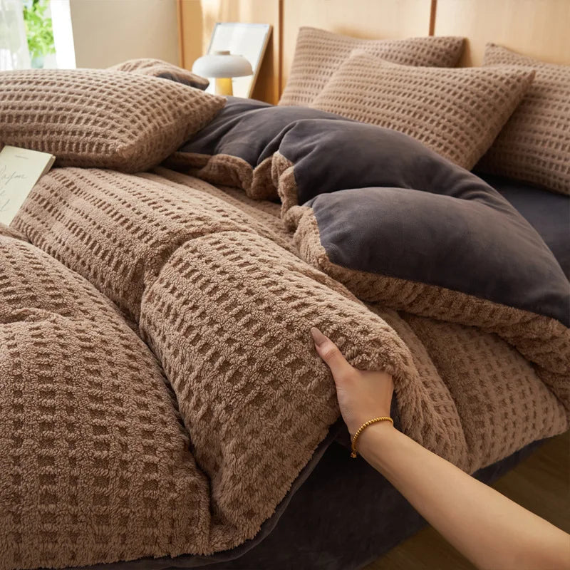 Luxury Warm Plush 4pcs Bedding Set