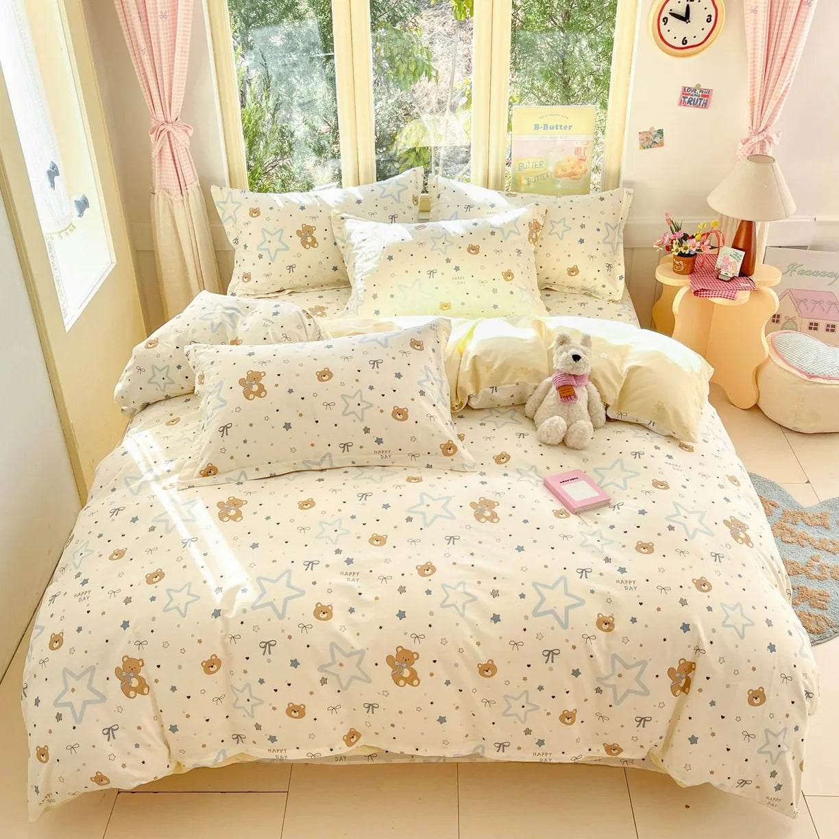 High Quality 100% Cotton Floral Duvet Cover Set Soft Breathable Queen King Bedding Set