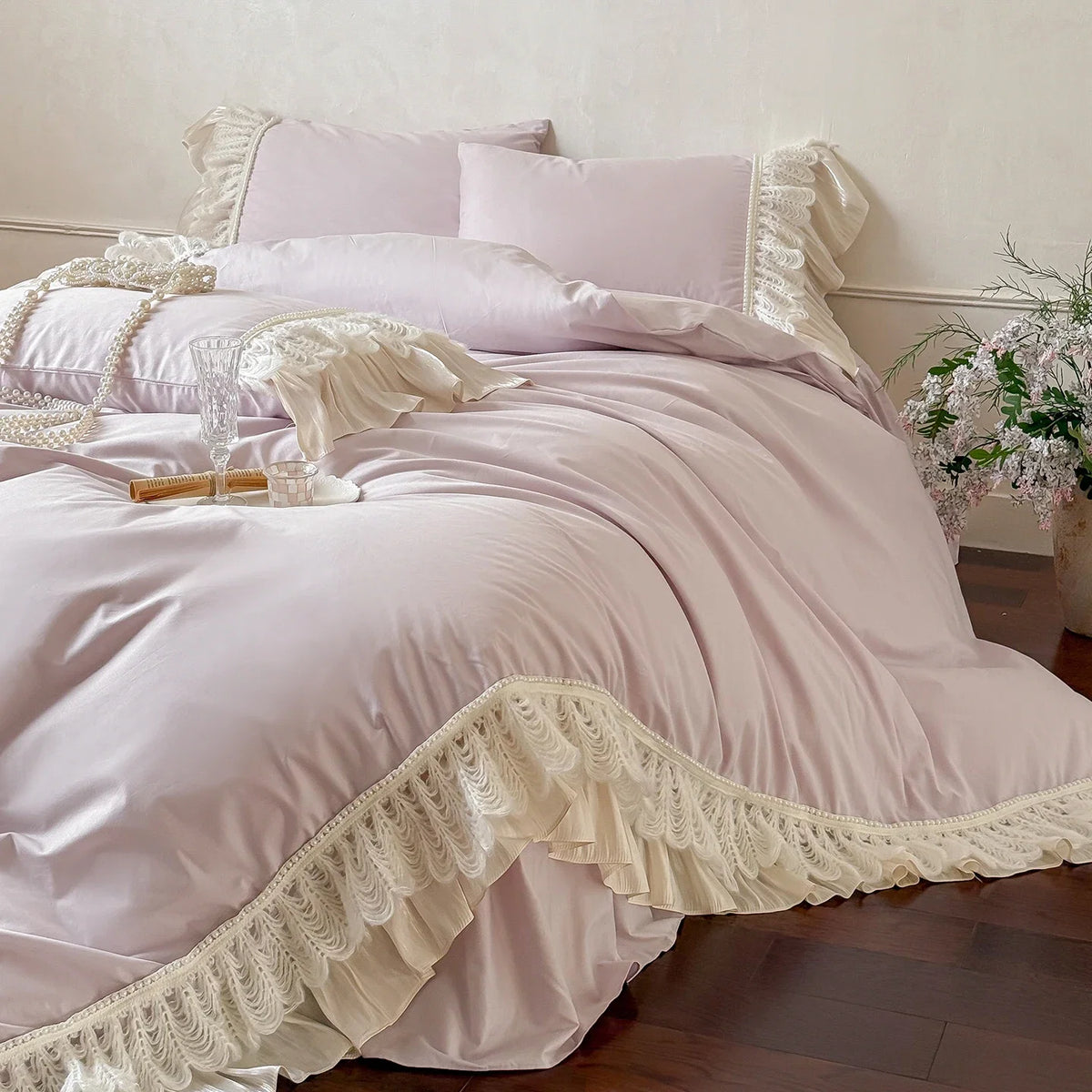 Luxury French Princess Style 100% Cotton Bedding Set