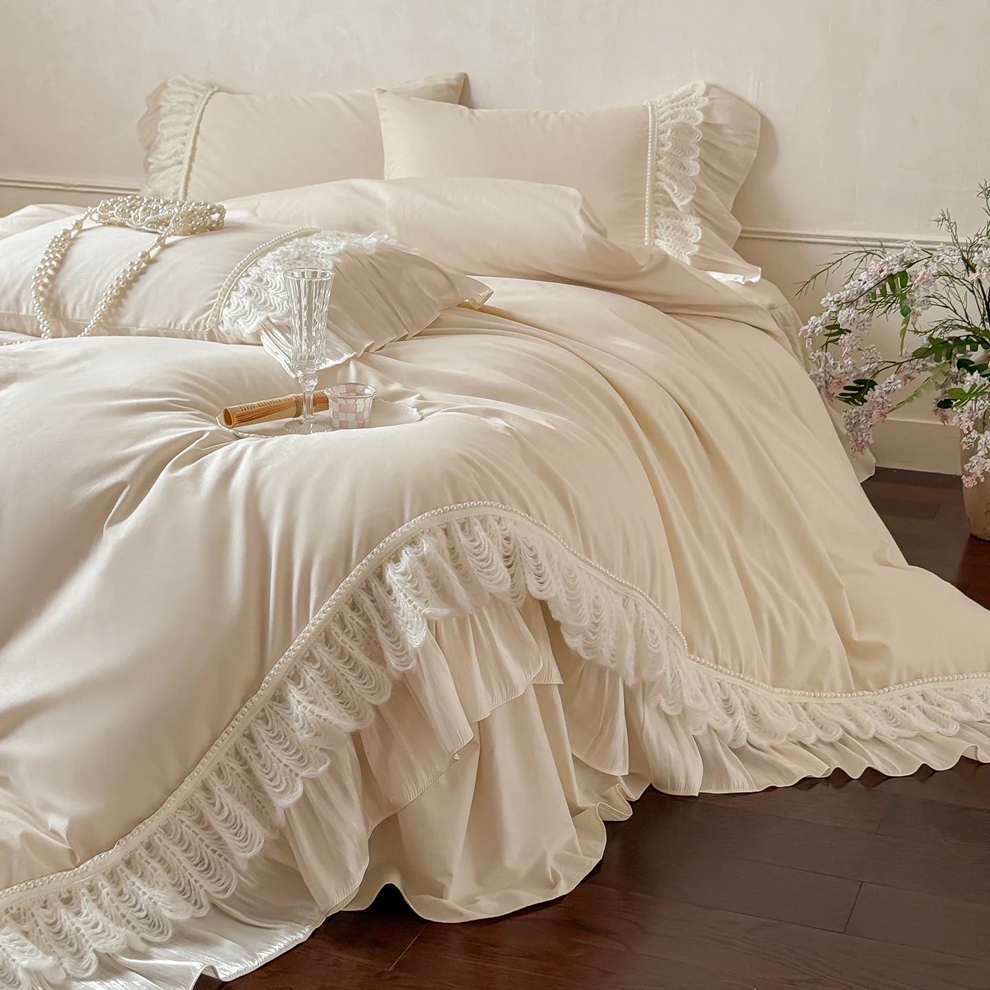Luxury French Princess Style 100% Cotton Bedding Set