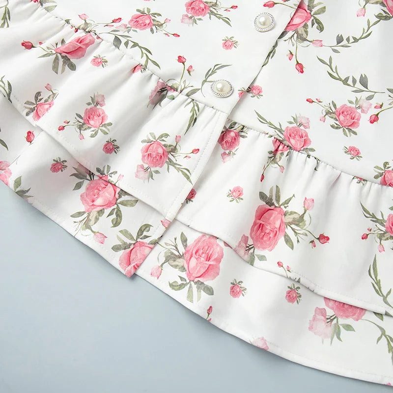 Gweny Puff Sleeves Floral Mini Dress