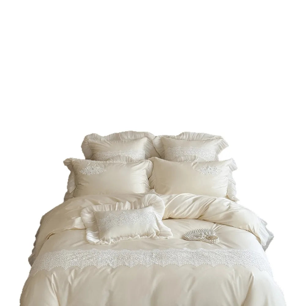 Long Staple Cotton Lace Bedding Set