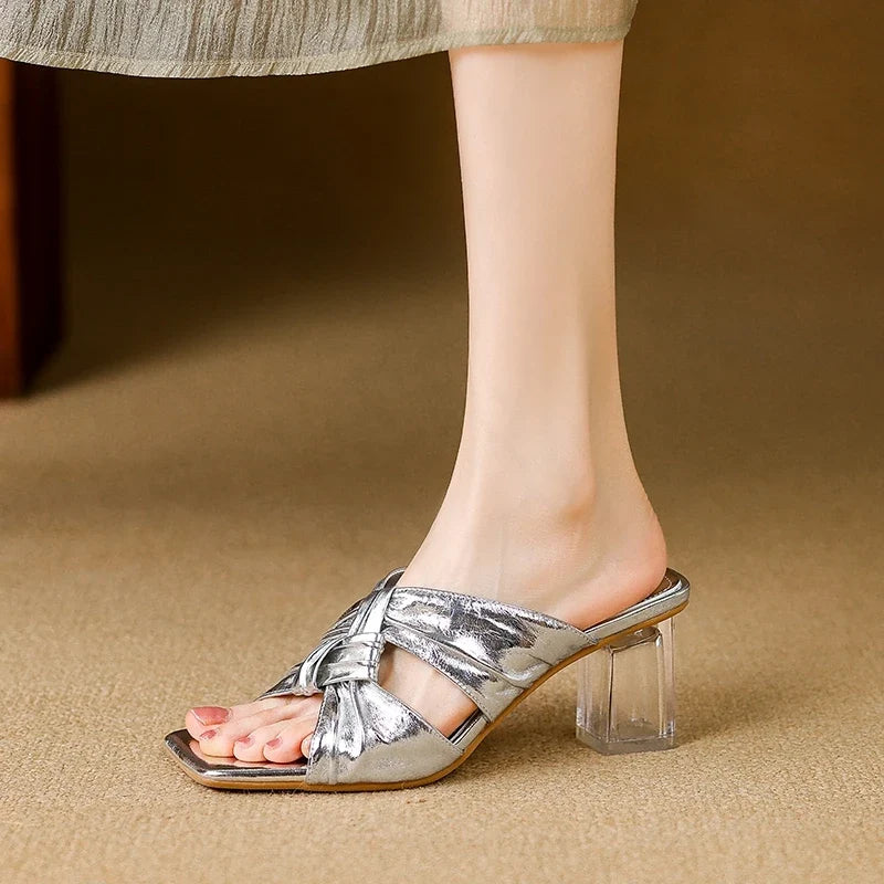 Square Toe Exposed Leather