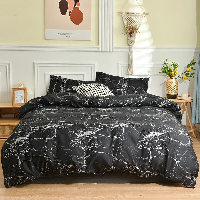 Minimal Nordic Style Quilt Cover Set Duvet cover and 2 Pillowcases plaid Comforter cover for full king twin double single bed