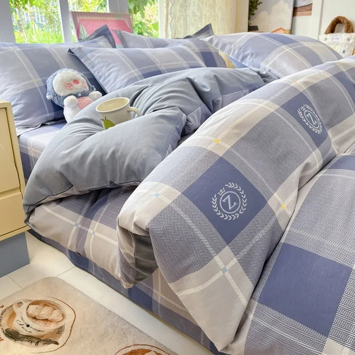 Korean Printed Duvet Cover Twin Queen Soft Comforter Covers Washable Single Double Bedding Home Quilts Cover  (No Pillowcase)