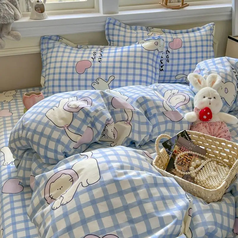 Ins Cream Bedding Set