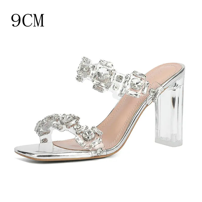 Transparent Rhinestone Heels